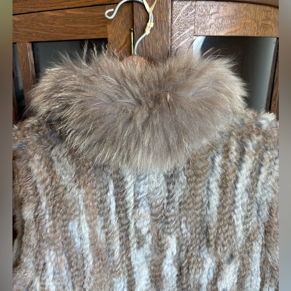 Hope 1967 vintage rabbit fur vest with pockets and front fasteners M/L - Picture 4 of 16